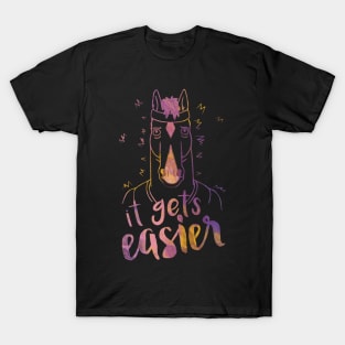 It Gets Easier Outline Color T-Shirt